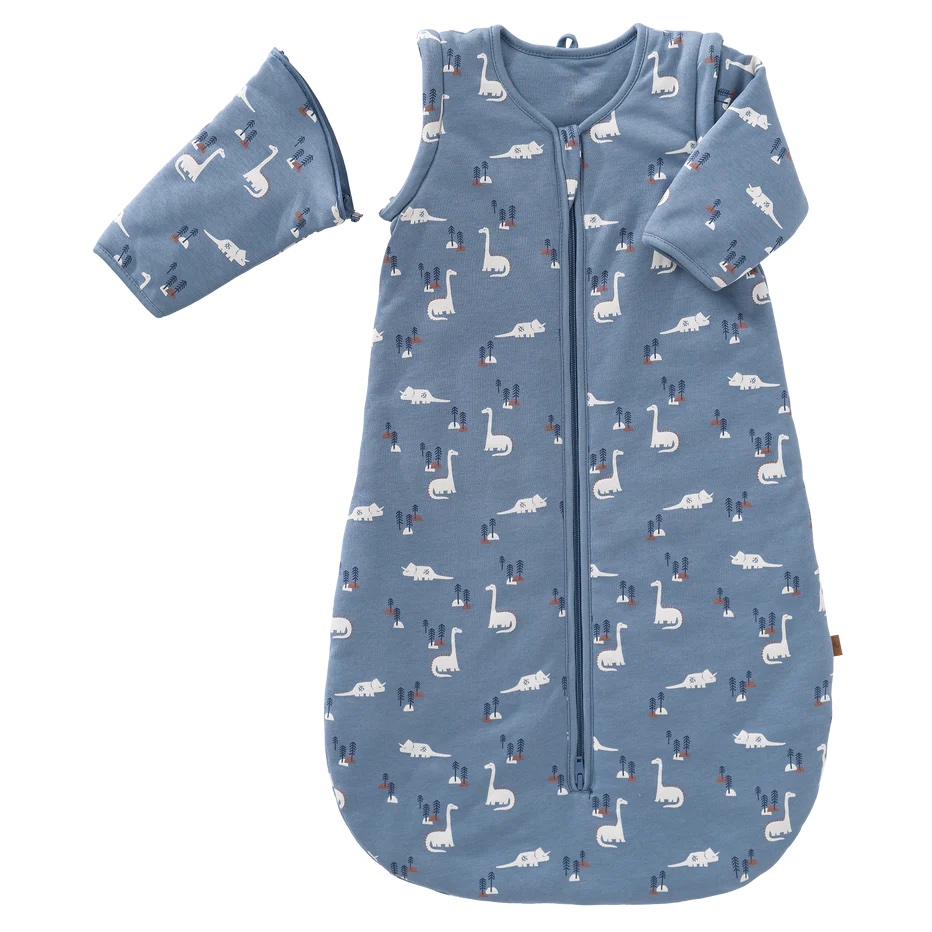 FRESK | SAC DE COUCHAGE MANCHES AMOVIBLES COTON ORGANIQUE DINO