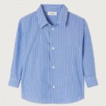AMERICAN VINTAGE | Chemise enfant Zatybay RAYURES AQUA