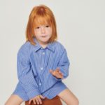 AMERICAN VINTAGE | Chemise enfant Zatybay RAYURES AQUA