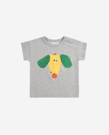 BOBO CHOSES BABY | Happy Dog T-shirt HEATHER GREY
