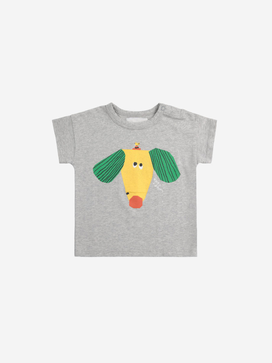 BOBO CHOSES BABY | Happy Dog T-shirt HEATHER GREY