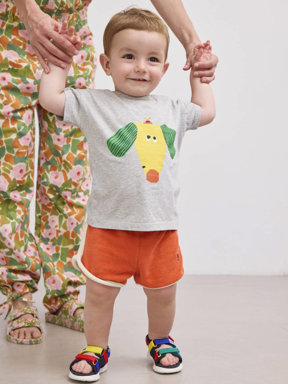 BOBO CHOSES BABY | Happy Dog T-shirt HEATHER GREY