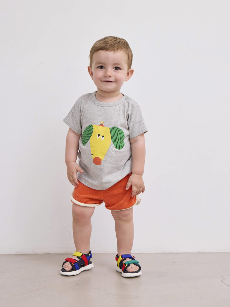 BOBO CHOSES BABY | Happy Dog T-shirt HEATHER GREY
