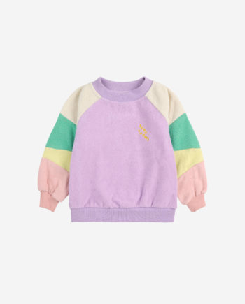 BOBO CHOSES BABY | Lila Color Block terry cloth sweatshirt