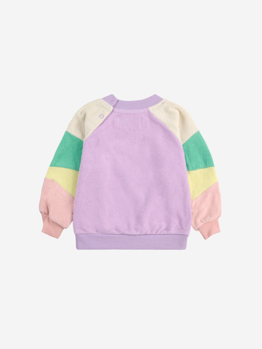 BOBO CHOSES BABY | Lila Color Block terry cloth sweatshirt