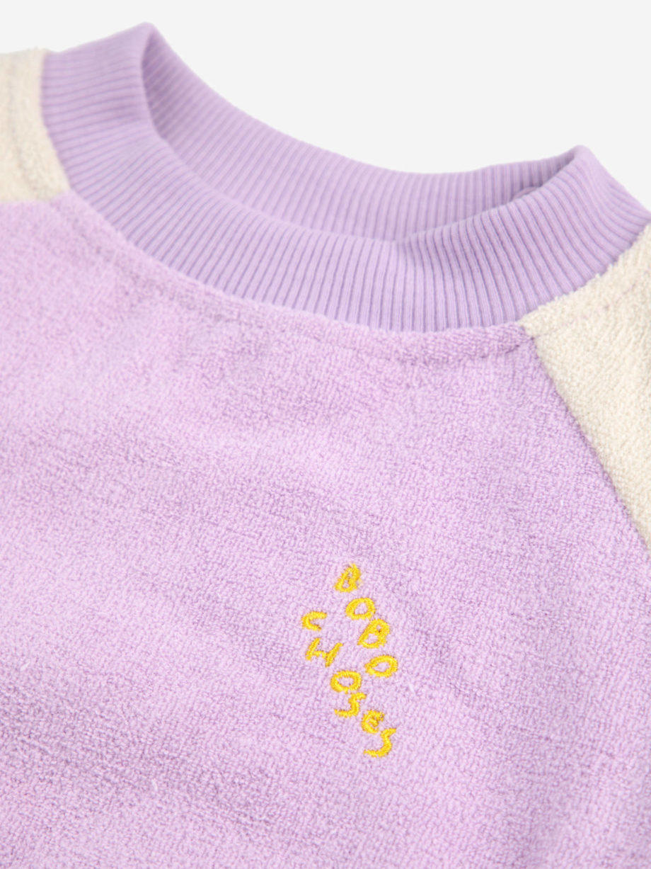 BOBO CHOSES BABY | Lila Color Block terry cloth sweatshirt