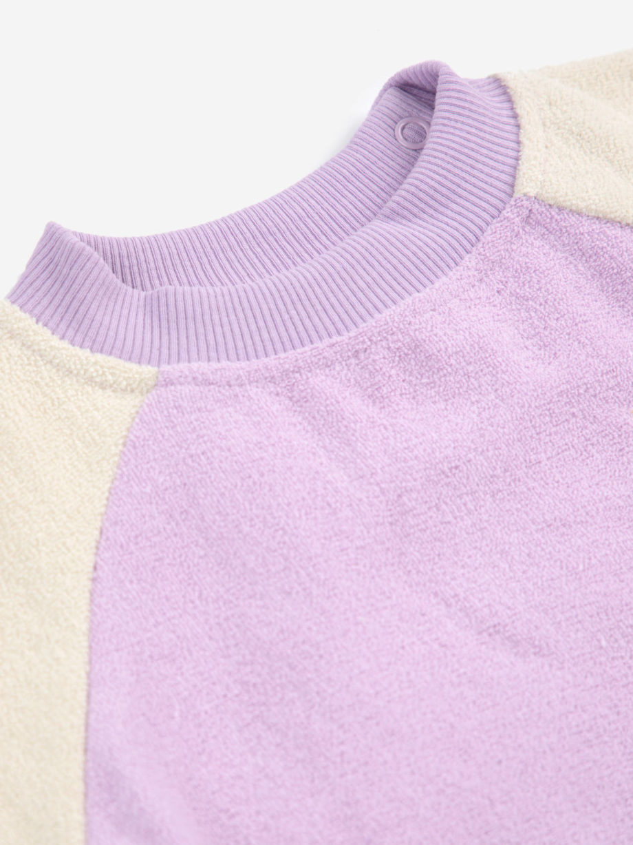 BOBO CHOSES BABY | Lila Color Block terry cloth sweatshirt