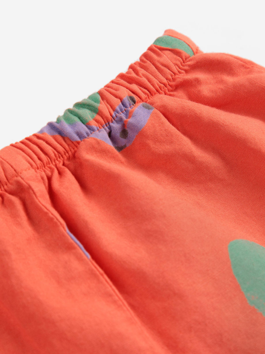 BOBO CHOSES BABY | Funny Snail all over woven shorts RED