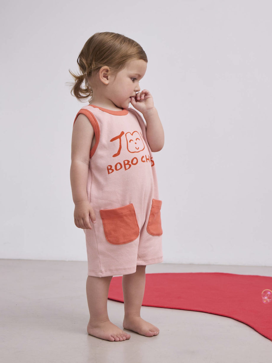BOBO CHOSES BABY | Smiling pink playsuit