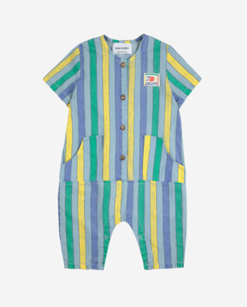 BOBO CHOSES BABY | Multicolor Stripes denim overall