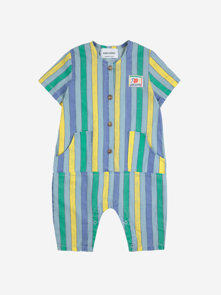 BOBO CHOSES BABY | Multicolor Stripes denim overall