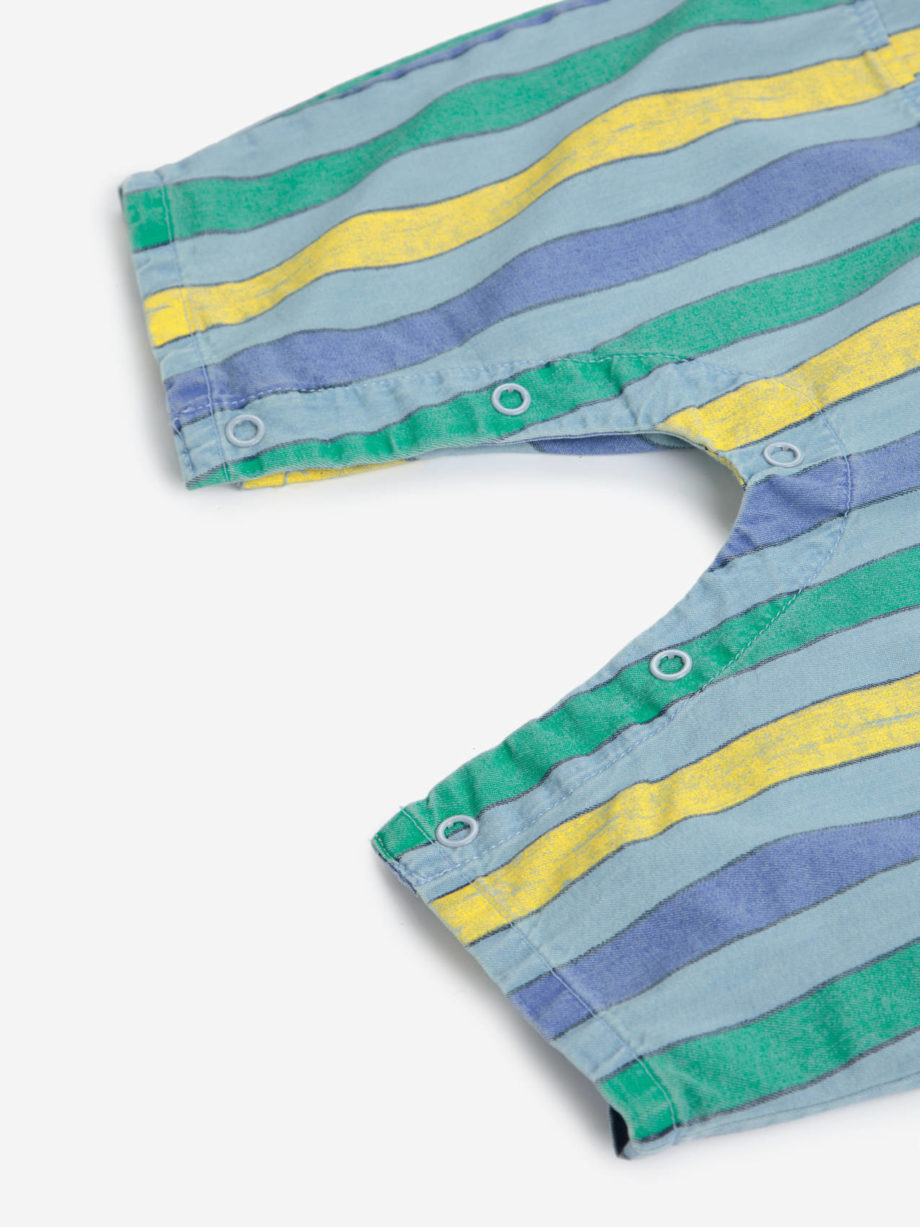 BOBO CHOSES BABY | Multicolor Stripes denim overall