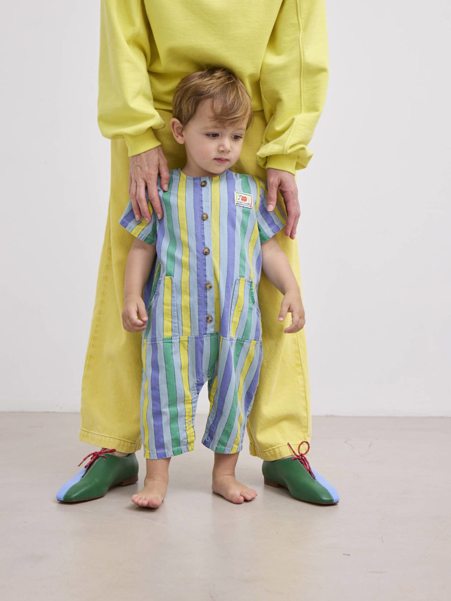 BOBO CHOSES BABY | Multicolor Stripes denim overall