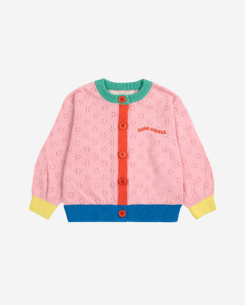 BOBO CHOSES BABY | Color block open work cardigan