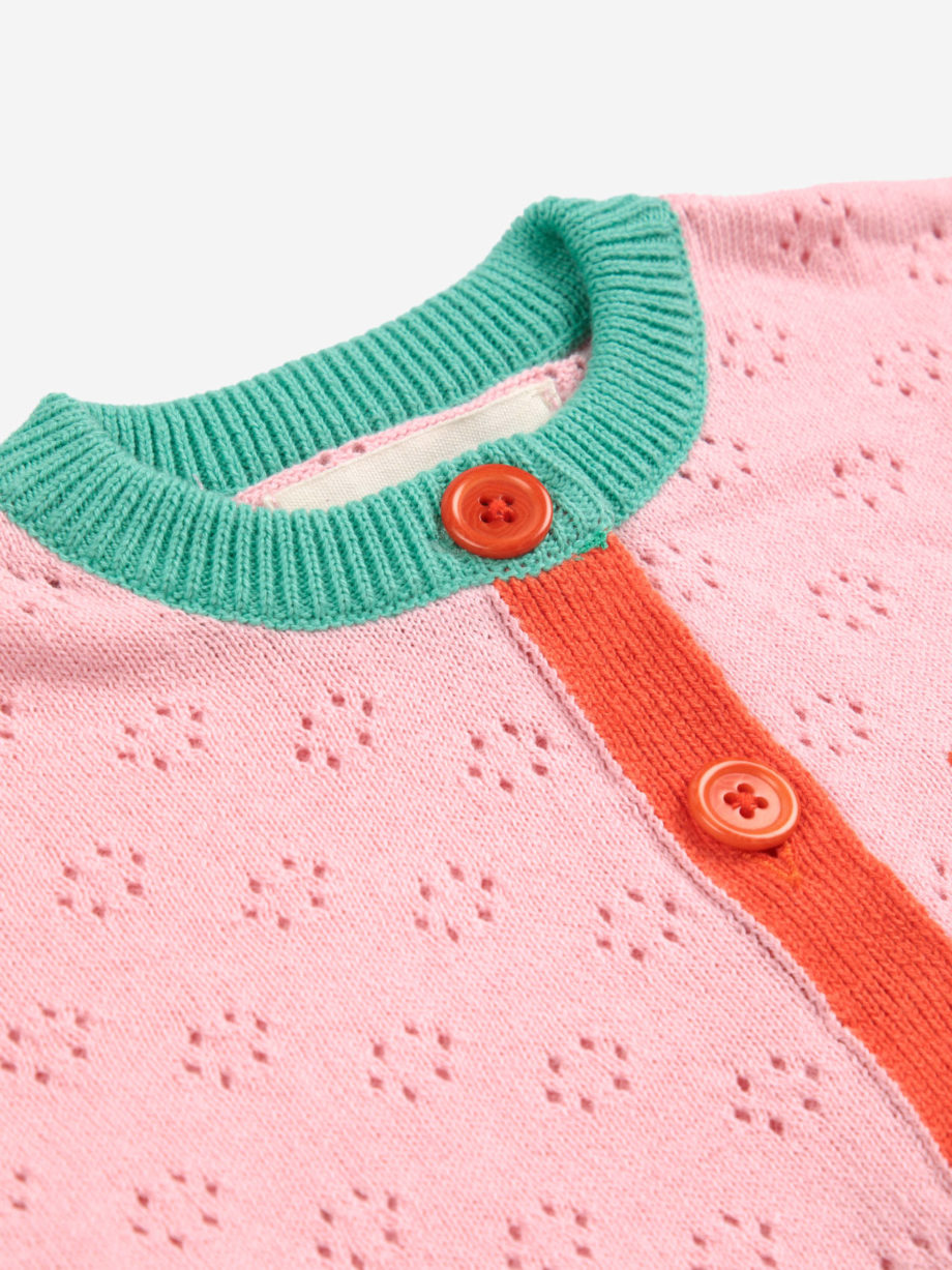 BOBO CHOSES BABY | Color block open work cardigan