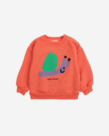 BOBO CHOSES BABY | Funny snail sweatshirt RED