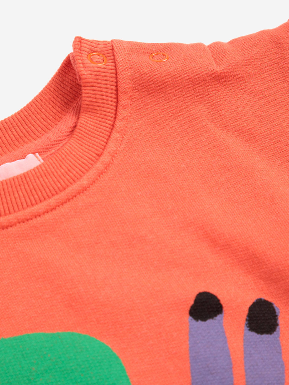 BOBO CHOSES BABY | Funny snail sweatshirt RED