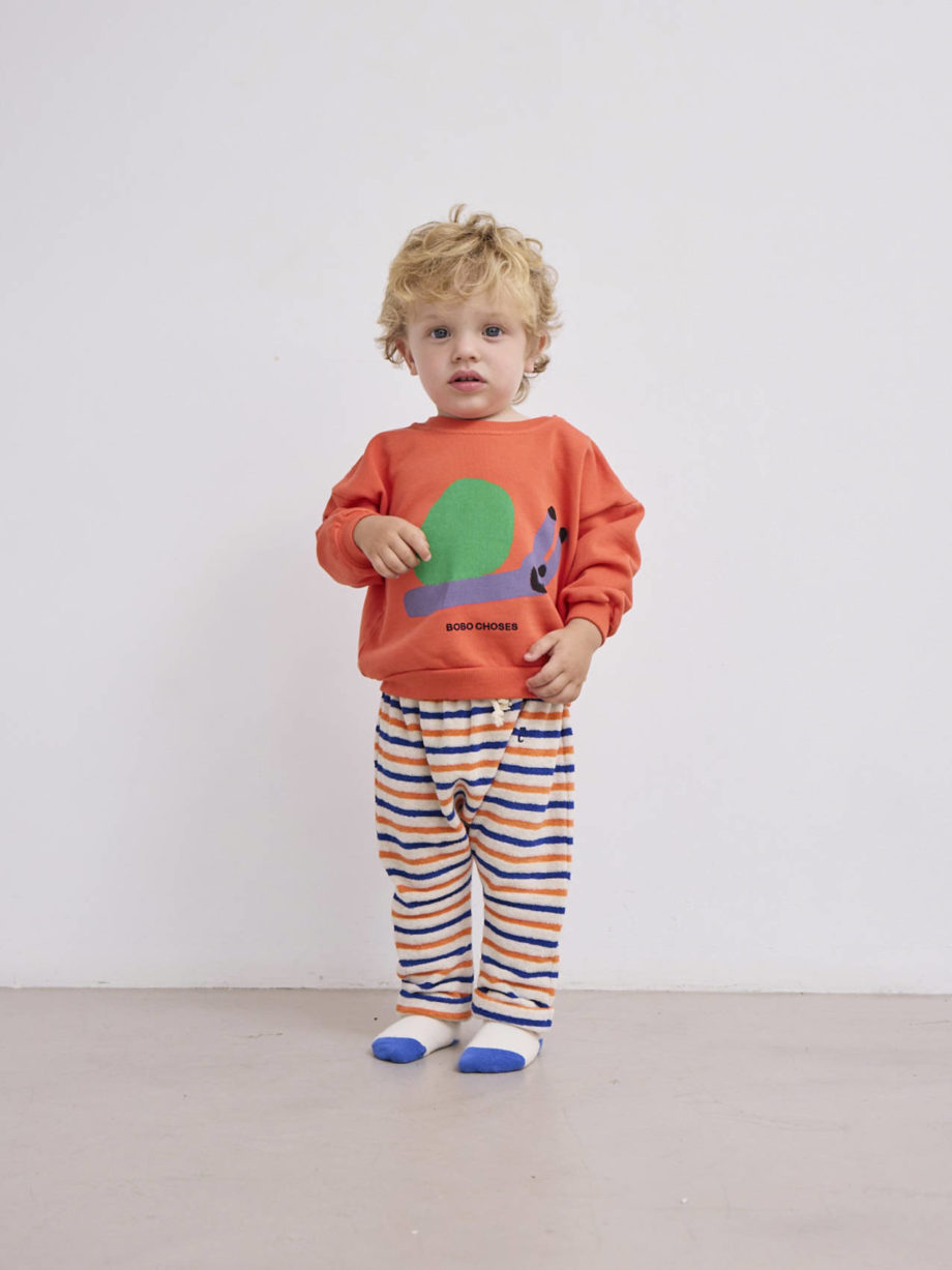BOBO CHOSES BABY | Funny snail sweatshirt RED