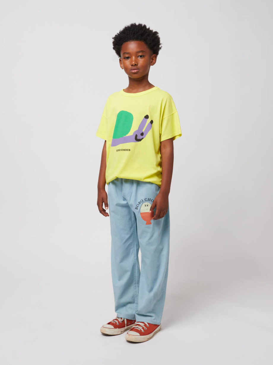 BOBO CHOSES | Funny Snail T-shirt LIGHT YELLOW
