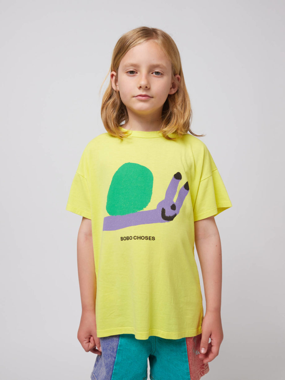BOBO CHOSES | Funny Snail T-shirt LIGHT YELLOW