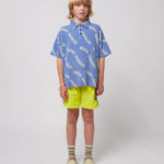 BOBO CHOSES | Wavy Bobo Choses all over waffle polo shirt BLUE