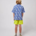 BOBO CHOSES | Wavy Bobo Choses all over waffle polo shirt BLUE
