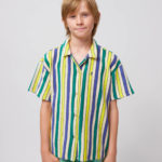 BOBO CHOSES | Multicolor Stripes terry cloth shirt OFFWHITE