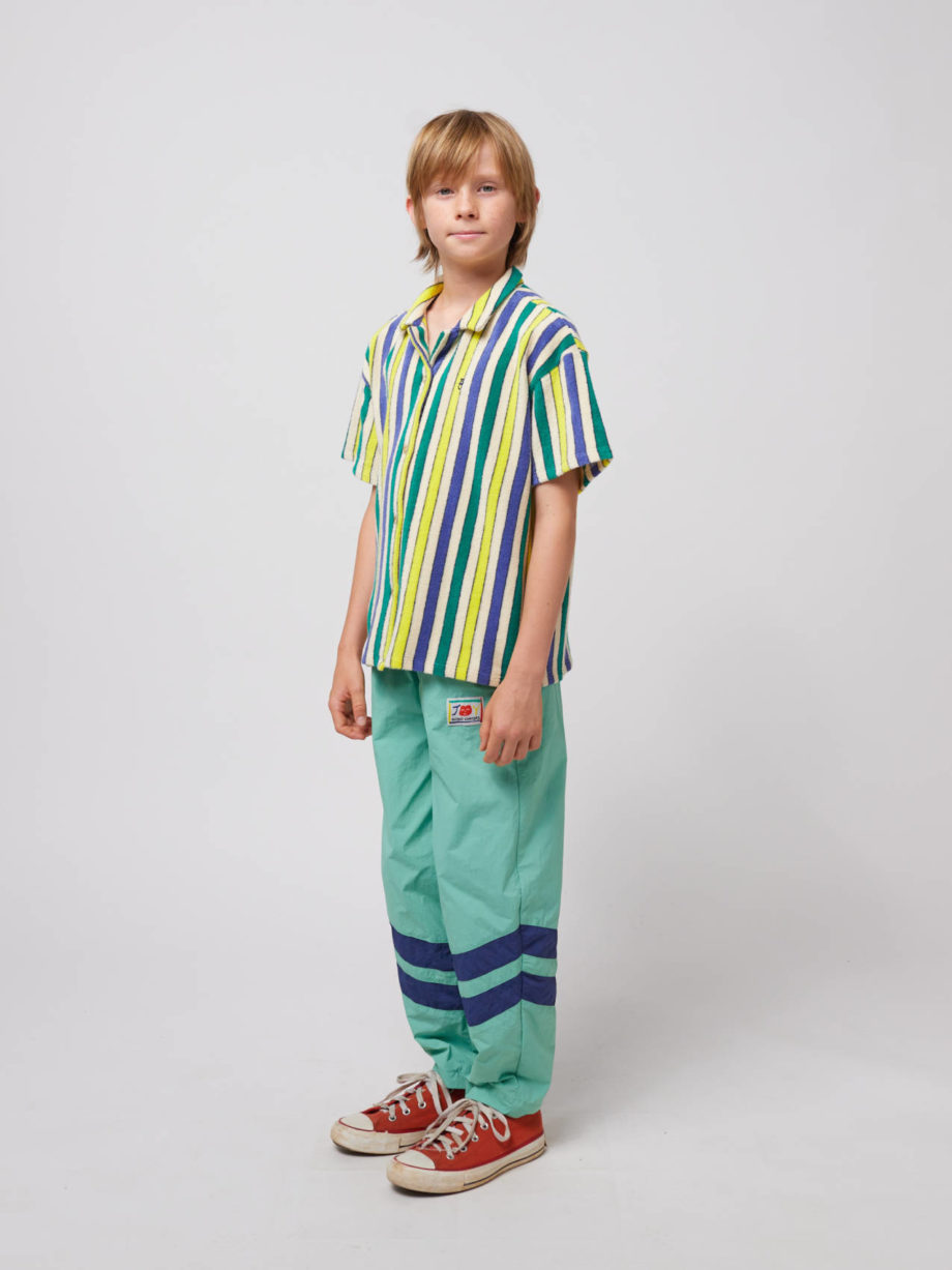BOBO CHOSES | Multicolor Stripes terry cloth shirt OFFWHITE