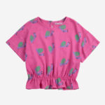 BOBO CHOSES | Funny Snail all over woven blouse FUCHSIA