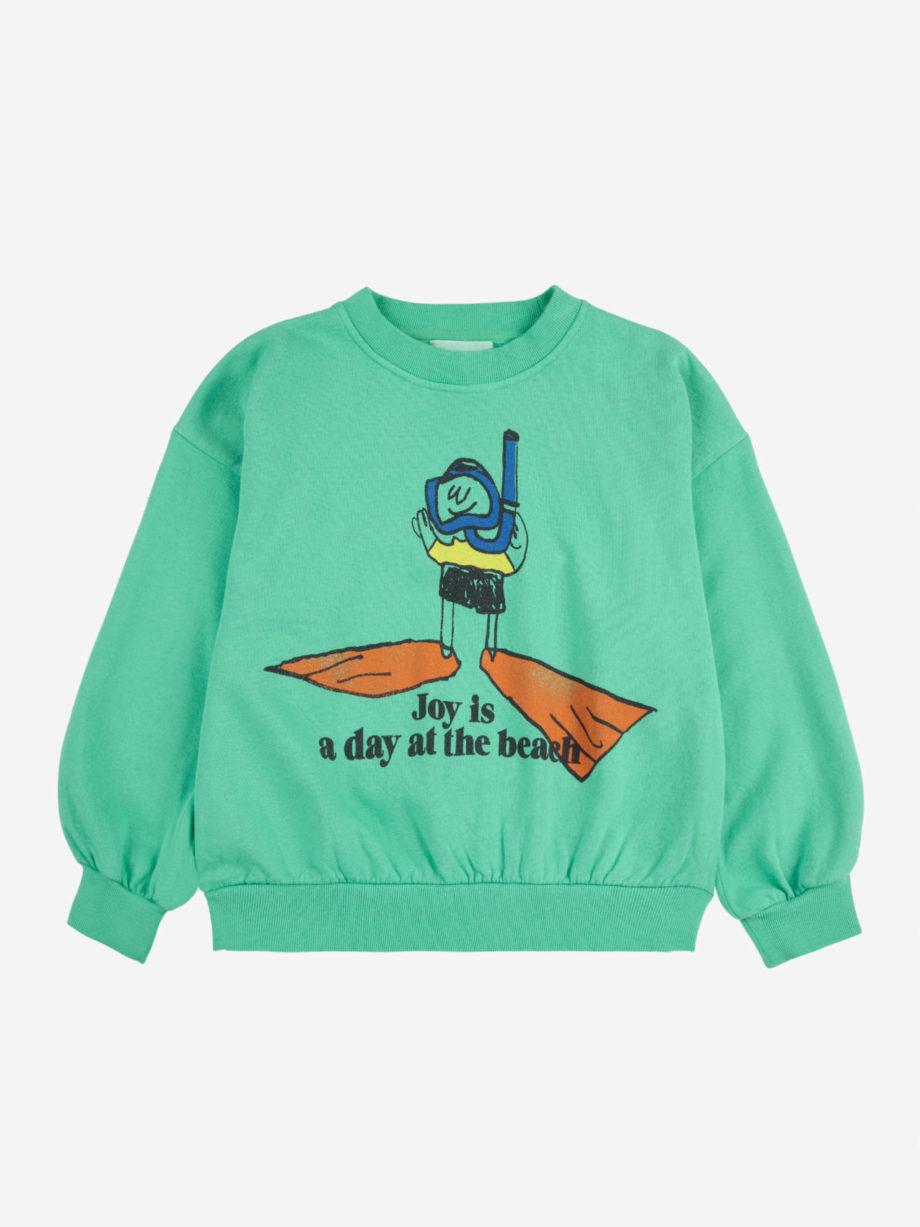 BOBO CHOSES | A Day At The Beach sweatshirt LIGHT GREEN