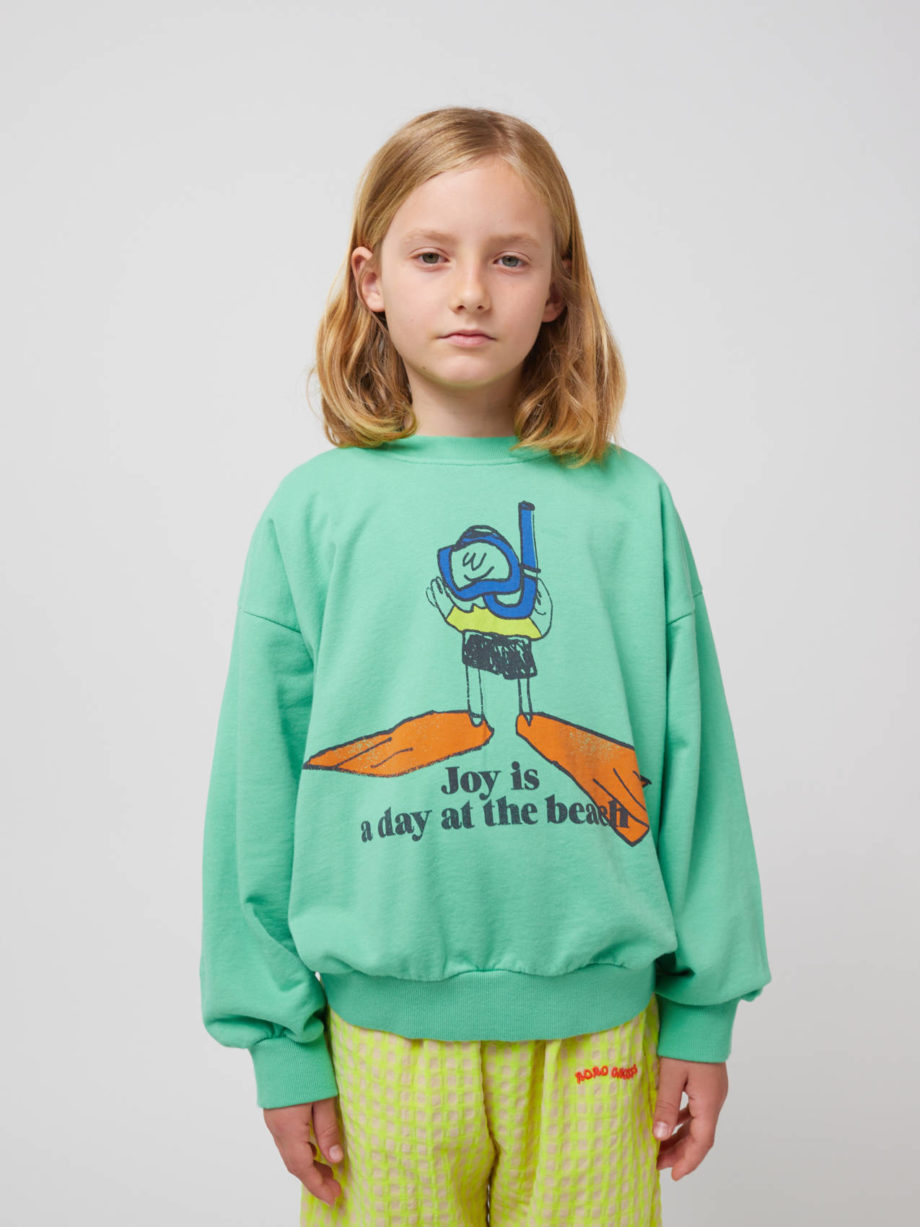 BOBO CHOSES | A Day At The Beach sweatshirt LIGHT GREEN