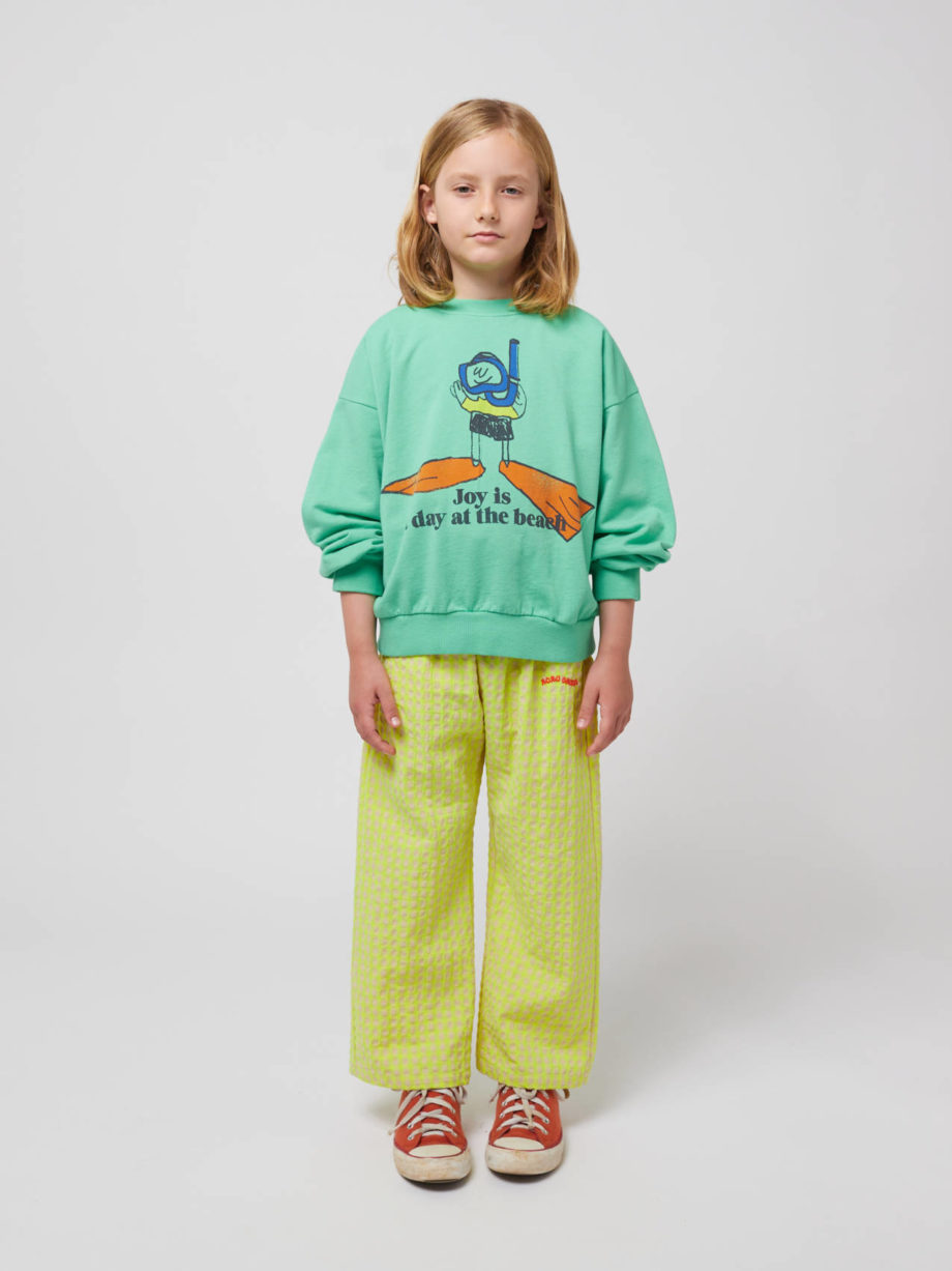 BOBO CHOSES | A Day At The Beach sweatshirt LIGHT GREEN