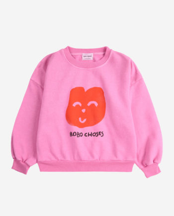 BOBO CHOSES | Joyful Face sweatshirt FUCHSIA