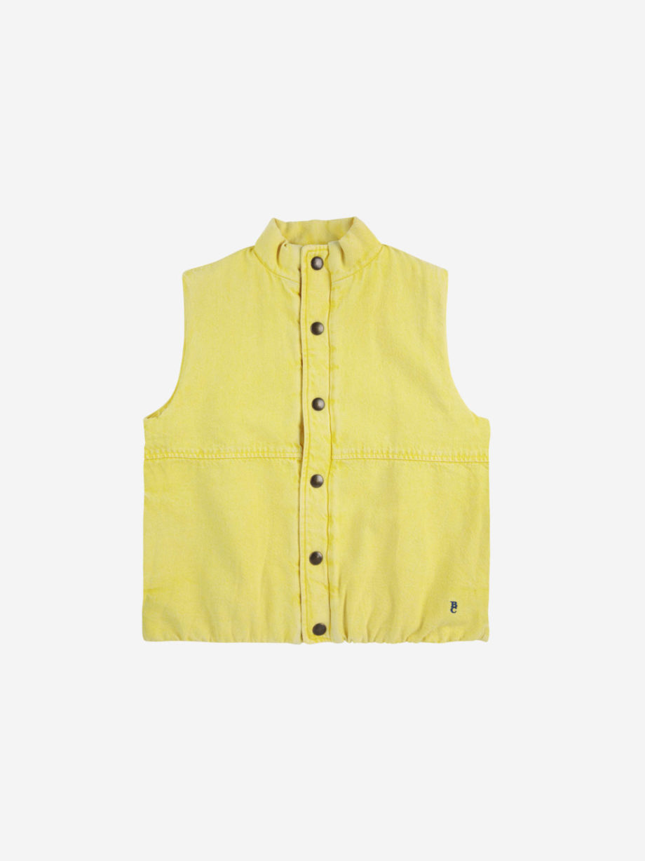BOBO CHOSES | Smiling denim vest YELLOW