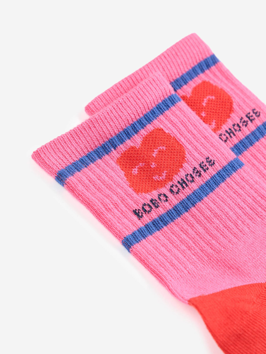 BOBO CHOSES | Joyful Face short socks FUCHSIA