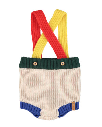 PIUPIUCHICK BABY | knitted baby romper | multicolor