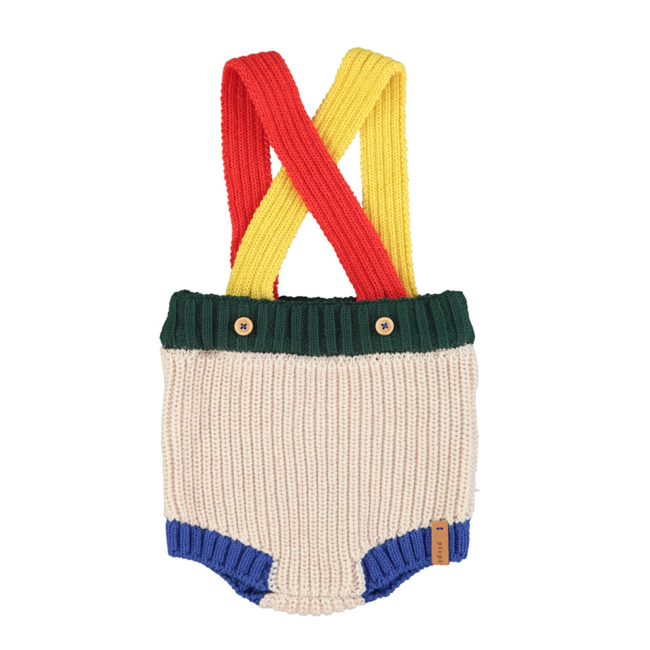 PIUPIUCHICK BABY | knitted baby romper | multicolor
