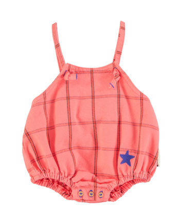 PIUPIUCHICK BABY | baby romper | pink checkered