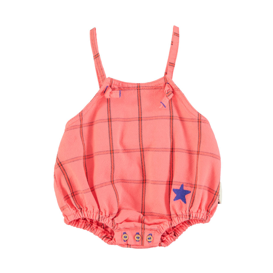 PIUPIUCHICK BABY | baby romper | pink checkered
