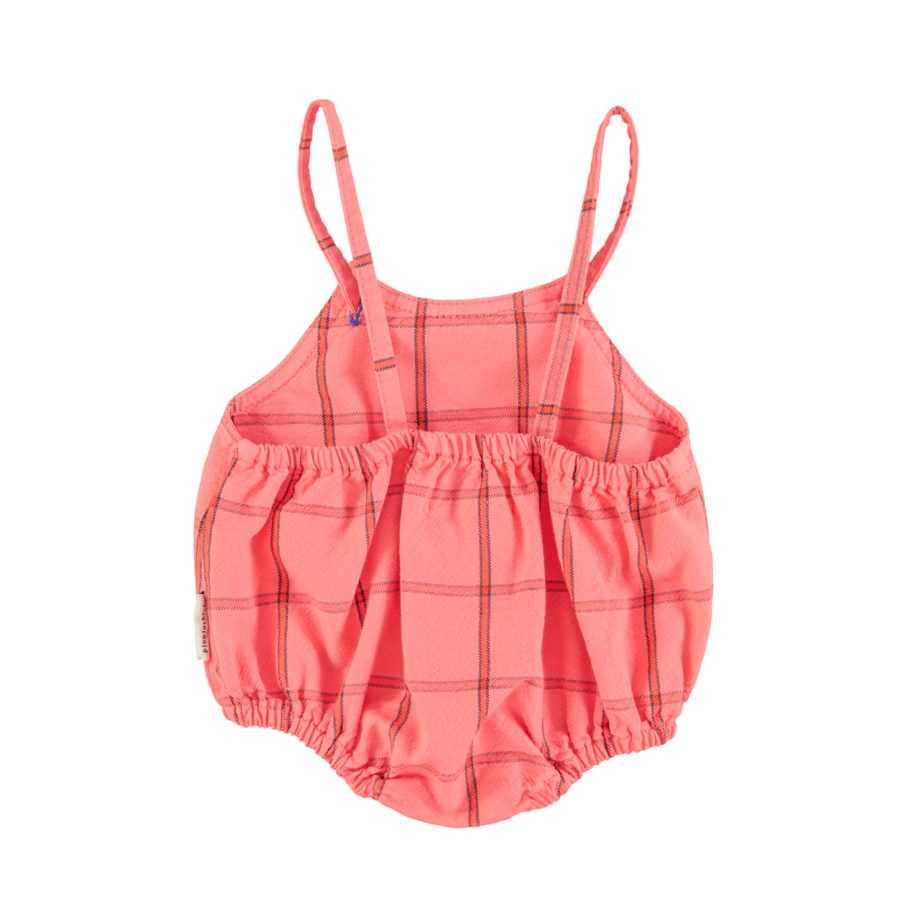 PIUPIUCHICK BABY | baby romper | pink checkered
