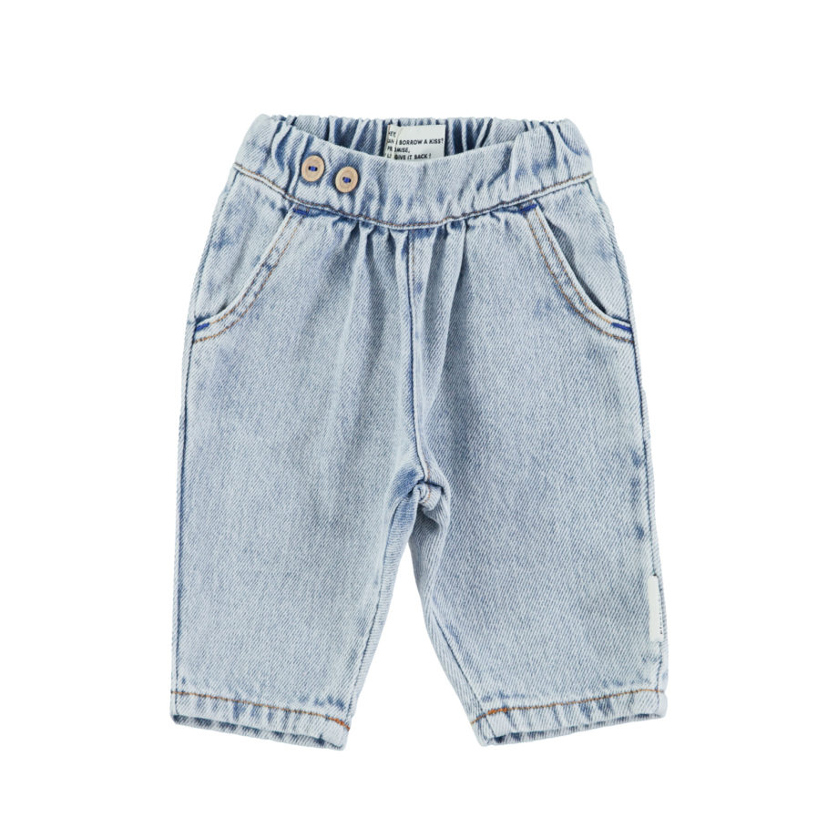 PIUPIUCHICK BABY | baby trousers | washed blue denim