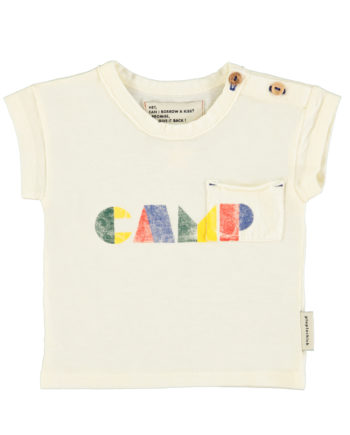 PIUPIUCHICK BABY | t-shirt | ecru w/ multicolor "camp" print