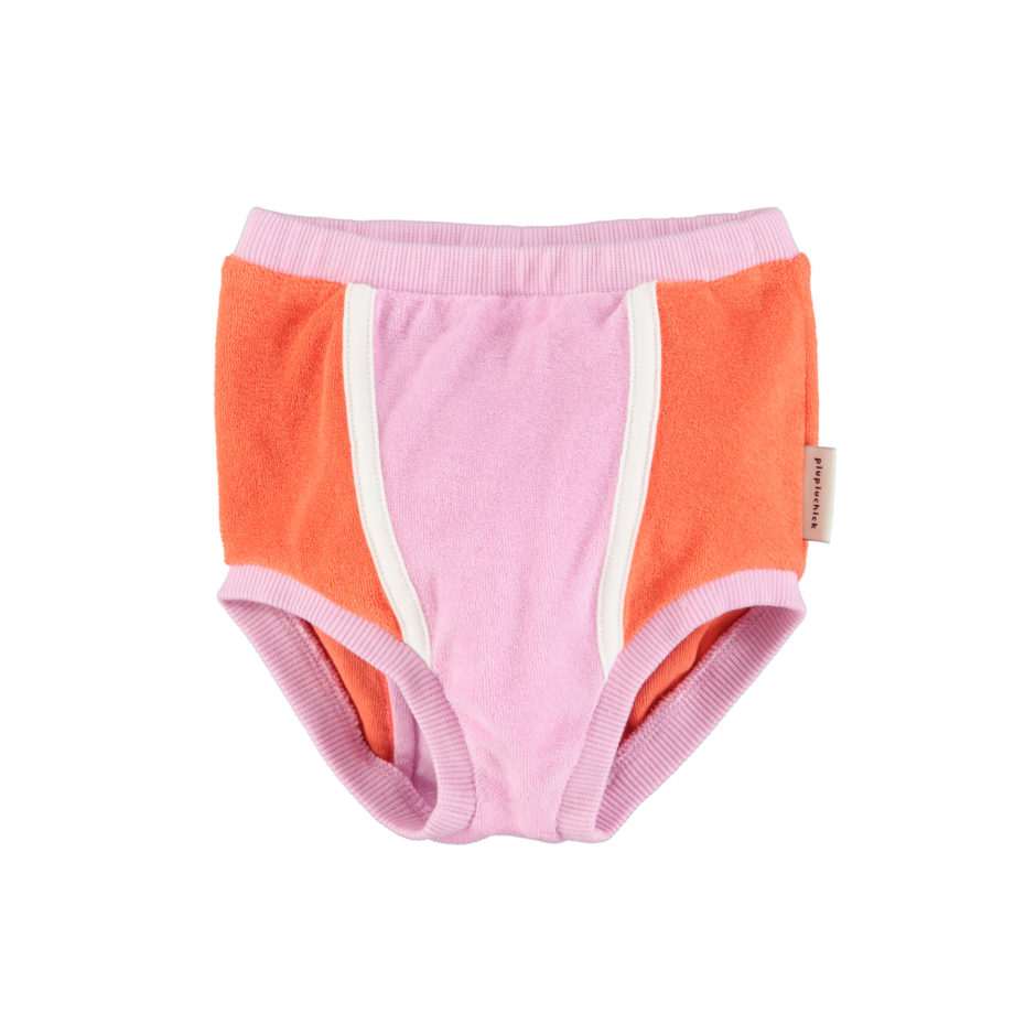 PIUPIUCHICK BABY | high waisted shorties | orange & lavender