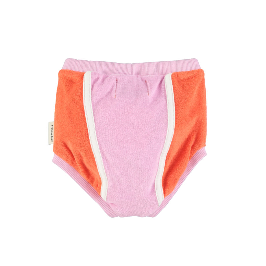 PIUPIUCHICK BABY | high waisted shorties | orange & lavender
