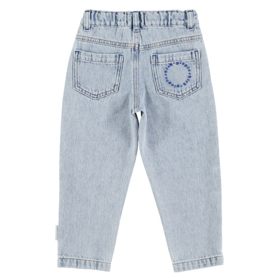 PIUPIUCHICK | mom fit trousers | washed blue denim