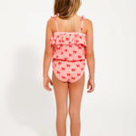 PIUPIUCHICK | top w/ straps | pink w/ red bows