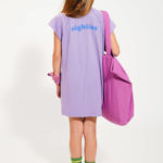 PIUPIUCHICK | t-shirt dress | purple w/ multicolor wave print