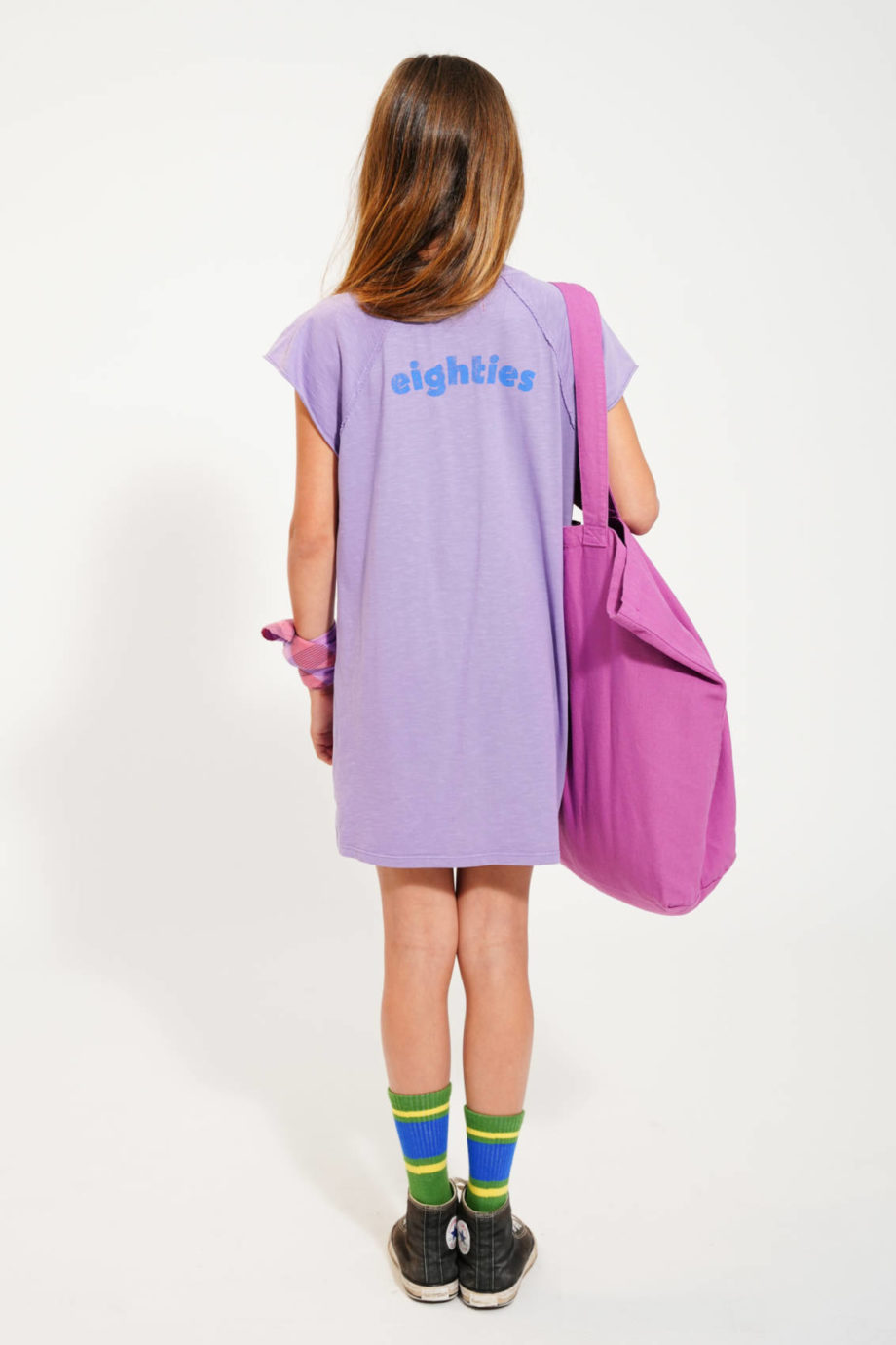 PIUPIUCHICK | t-shirt dress | purple w/ multicolor wave print