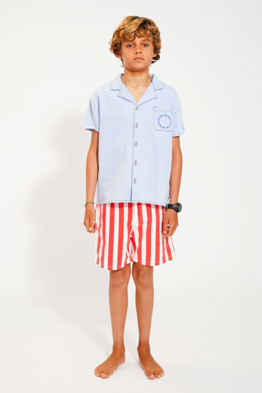 PIUPIUCHICK | boy shorts | white & red stripes