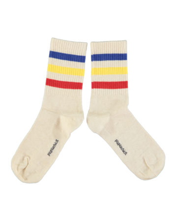 PIUPIUCHICK | socks | ecru w/ multicolor stripes